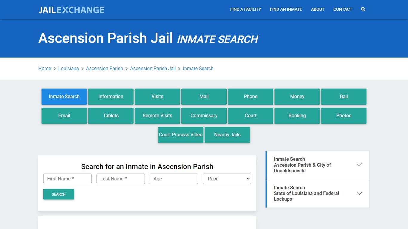 Ascension Parish Jail, LA Inmate Search: Roster & Mugshots